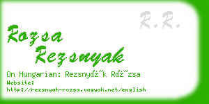 rozsa rezsnyak business card